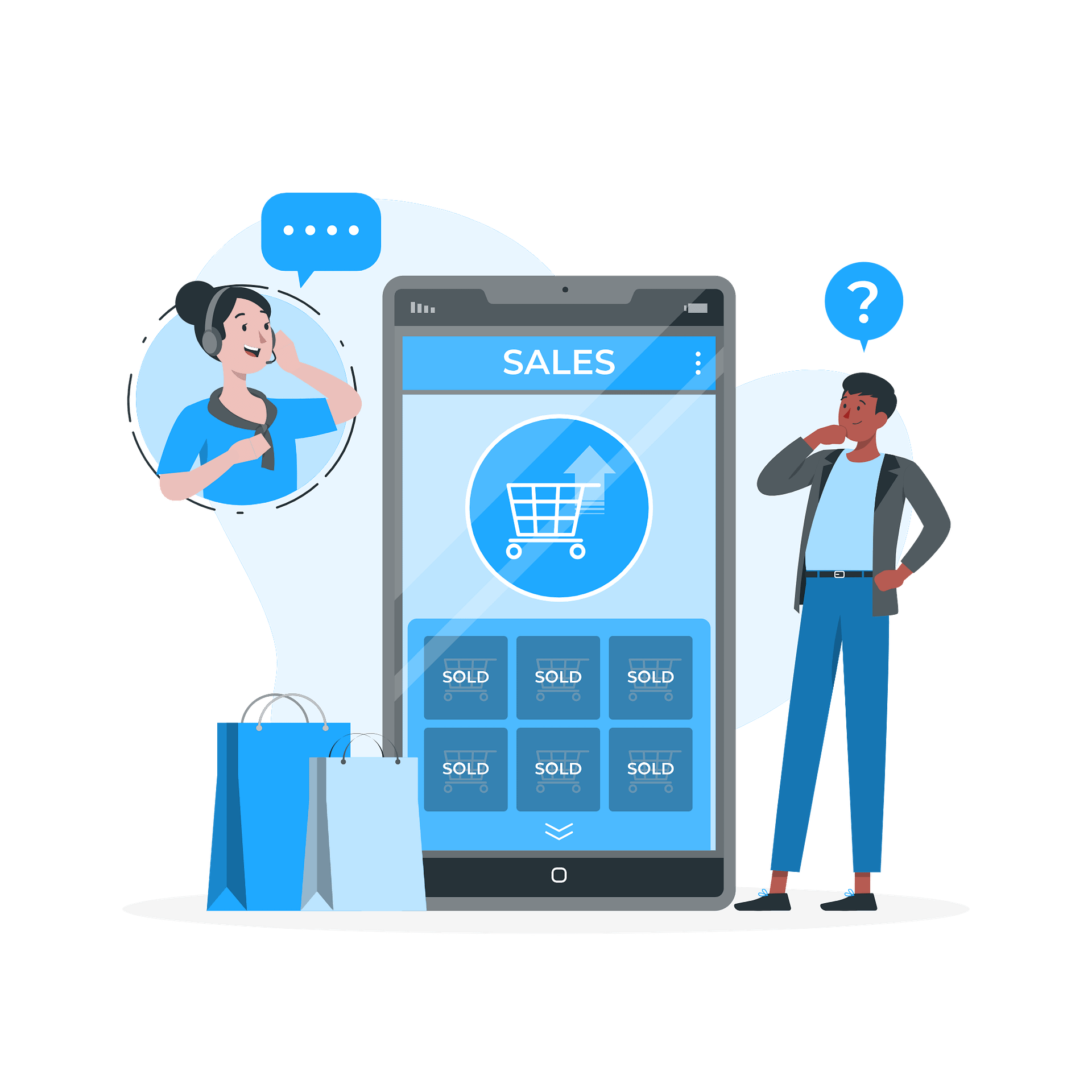 KI-E-Commerce-Checkout-blue SWF Programmierer Hero Motiv